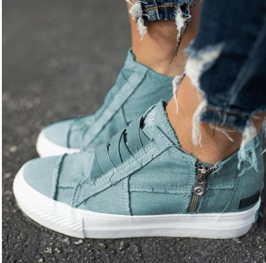 Zapatillas Canvas Talla Grande con Bordes Naturales - Image 9