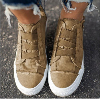 Zapatillas Canvas Talla Grande con Bordes Naturales - Image 4