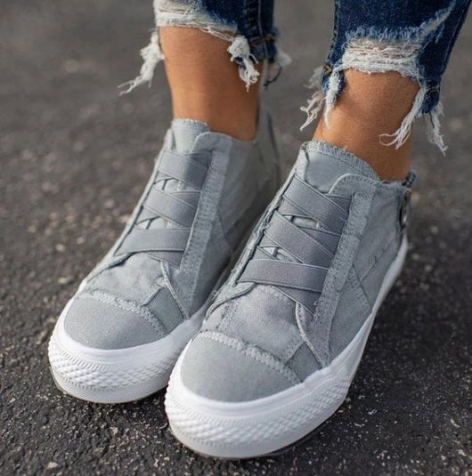 Zapatillas Canvas Talla Grande con Bordes Naturales - Image 3