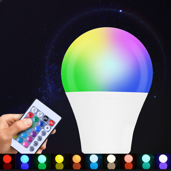 Foco LED Inteligente RGB 16 Colores con Control Remoto y Atenuación