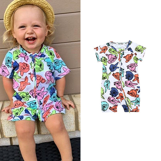 Enterizo Infantil de Algodón para Verano - Romper Estampado para Bebés - Image 5