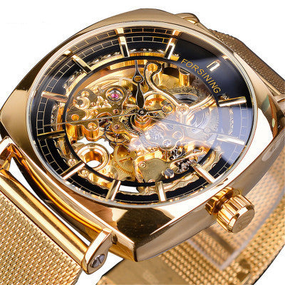 Reloj Automático Estilo Europeo para Hombre con Correa de Malla Abierta - Image 13