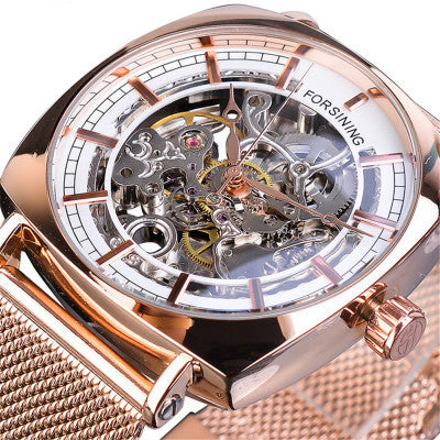 Reloj Automático Estilo Europeo para Hombre con Correa de Malla Abierta - Image 14