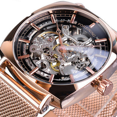 Reloj Automático Estilo Europeo para Hombre con Correa de Malla Abierta - Image 15