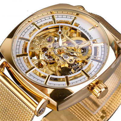 Reloj Automático Estilo Europeo para Hombre con Correa de Malla Abierta - Image 4