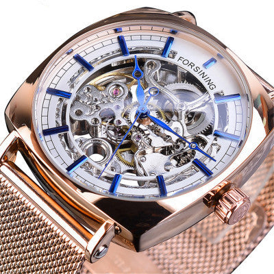 Reloj Automático Estilo Europeo para Hombre con Correa de Malla Abierta - Image 6