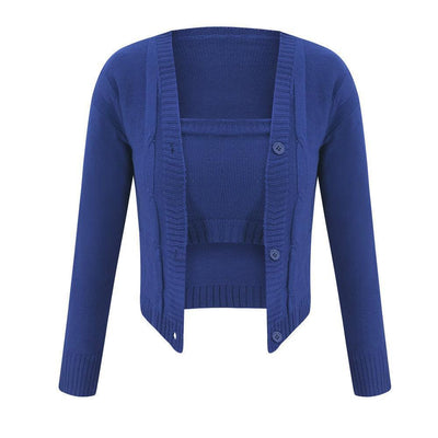 Conjunto Cardigan Sexy con Falda Corta - Image 4