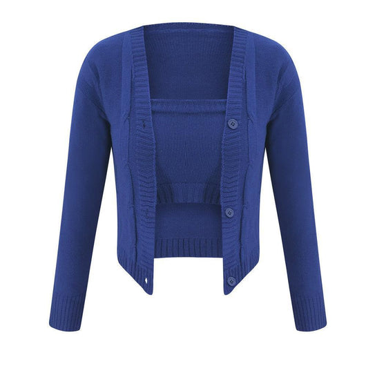 Conjunto Cardigan Sexy con Falda Corta - Image 4