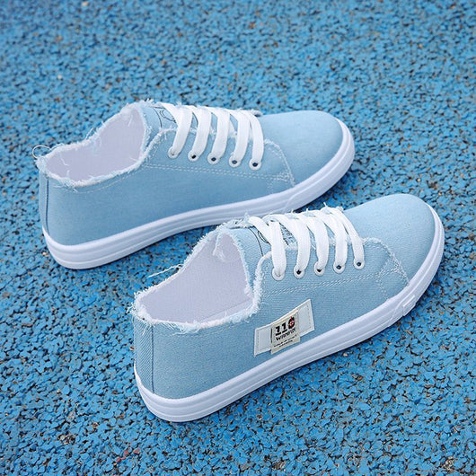 Zapatillas de Lona Blancas Estilo Harajuku para Estudiantes - Tendencia Coreana