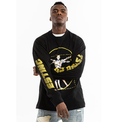Playera Unisex de Algodón Puro con Estampado Robot - Manga Larga Holgada - Image 4