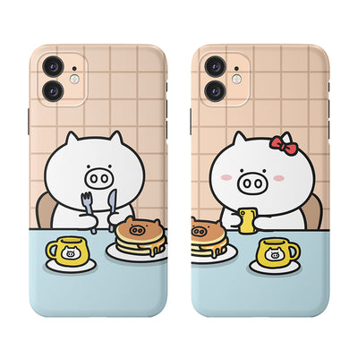 Funda para iPhone Pareja de Cerditos Mágicos - Diseño Cartoon Adorable - Image 3