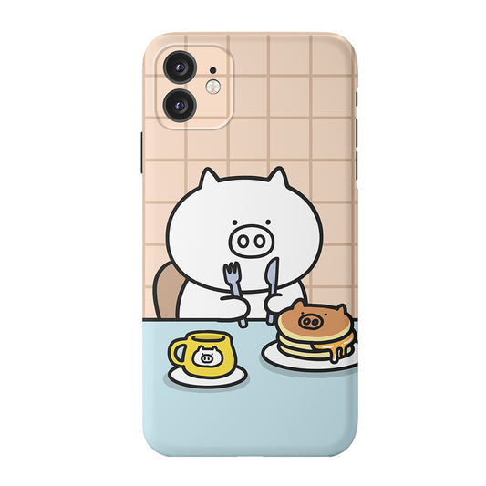 Funda para iPhone Pareja de Cerditos Mágicos - Diseño Cartoon Adorable