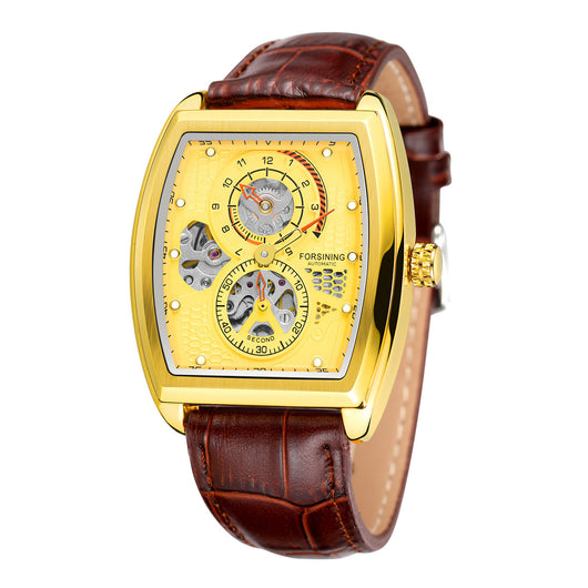 Reloj Mecánico Automático Cuadrado Hueco para Hombre - Diseño Casual Elegante - Image 4