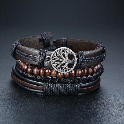 Juego de Pulseras de Cuero para Hombre - Image 2