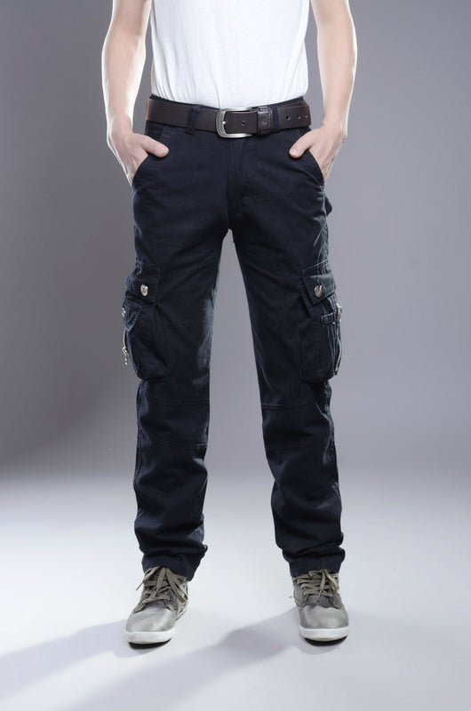 Pantalones de Trabajo Casual Hombre Algodón Puro Múltiples Bolsillos Primavera Otoño - Image 3