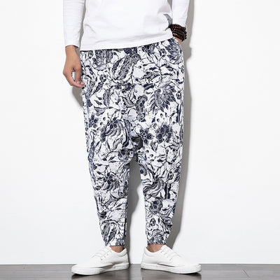 Pantalones Casuales de Algodón y Lino Estilo Chino - Corte Relajado Hip-Hop Tallas Grandes - Image 11