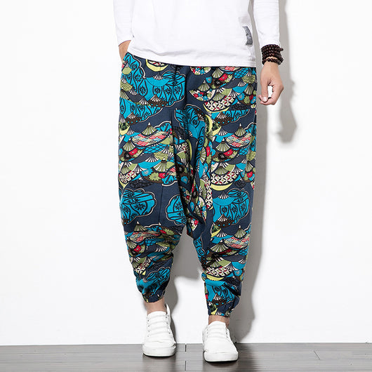 Pantalones Casuales de Algodón y Lino Estilo Chino - Corte Relajado Hip-Hop Tallas Grandes - Image 5