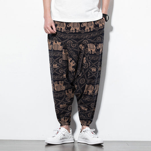 Pantalones Casuales de Algodón y Lino Estilo Chino - Corte Relajado Hip-Hop Tallas Grandes - Image 7