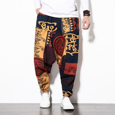 Pantalones Casuales de Algodón y Lino Estilo Chino - Corte Relajado Hip-Hop Tallas Grandes - Image 3