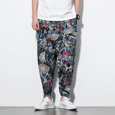 Pantalones Casuales de Algodón y Lino Estilo Chino - Corte Relajado Hip-Hop Tallas Grandes - Image 6