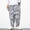 Pantalones Casuales de Algodón y Lino Estilo Chino - Corte Relajado Hip-Hop Tallas Grandes