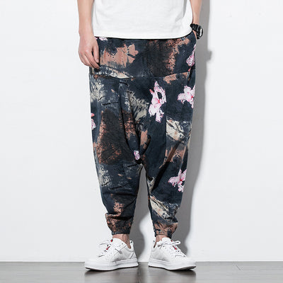 Pantalones Casuales de Algodón y Lino Estilo Chino - Corte Relajado Hip-Hop Tallas Grandes - Image 4