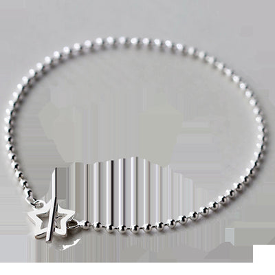 Pulsera de Plata Estilo Coreano con Estrella de Cinco Puntas - Image 8
