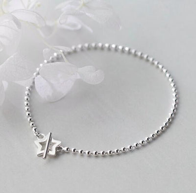 Pulsera de Plata Estilo Coreano con Estrella de Cinco Puntas - Image 7
