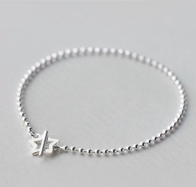 Pulsera de Plata Estilo Coreano con Estrella de Cinco Puntas - Image 6