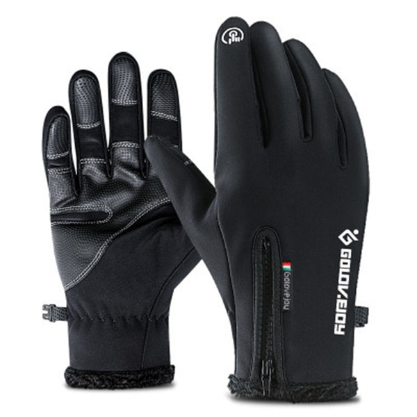 Guantes de Escalada Térmicos Impermeables al Viento con Forro Polar de Dedo Completo