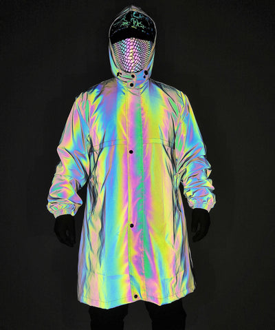 Capa Cortaviento Reflectante Holográfica Impermeable Talla Grande - Image 14