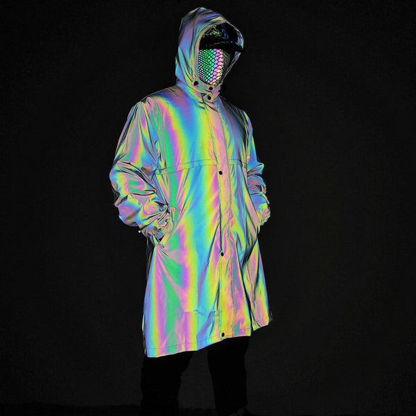 Capa Cortaviento Reflectante Holográfica Impermeable Talla Grande