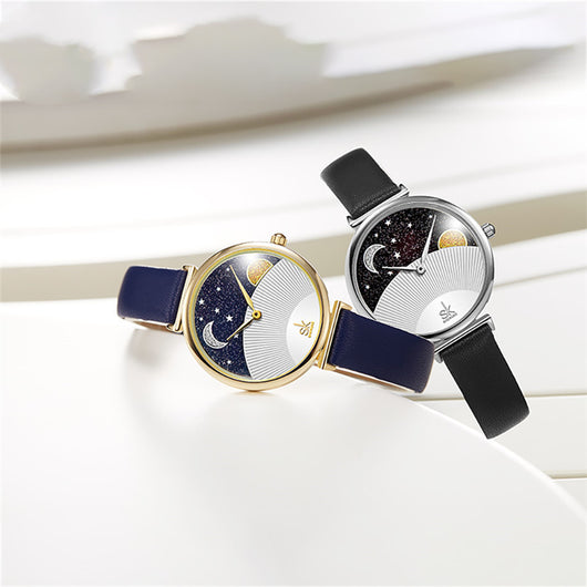 Reloj Aurora Boreal Sol y Luna con Cuarzo y Cristales Swarovski - Image 6