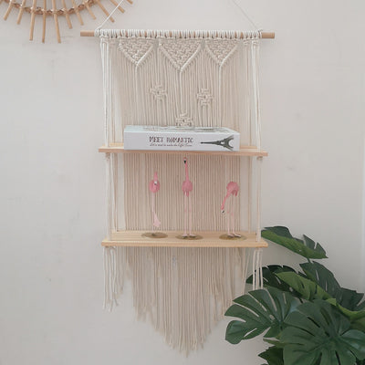 Estante Tapiz Tejido a Mano Bohemio Nórdico de Dos Capas para Pared - Image 15