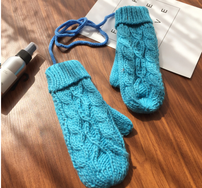 Guantes Tejidos Coreanos Doble Grosor para Cuello - Manoplas de Invierno Elegantes para Mujer - Image 7