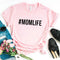 Playera Suelta MOMLIFE con Estampado de Letras y Cuello Redondo