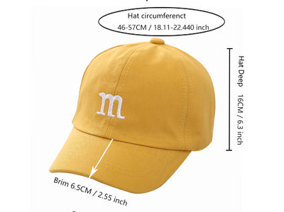 Gorra de Béisbol Infantil con Letra M Bordada - Algodón Primavera y Otoño - Image 13