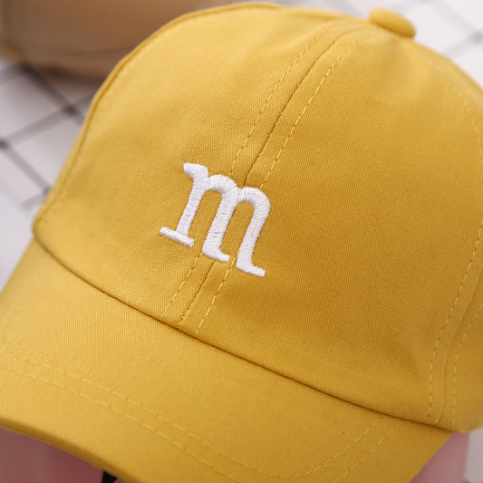 Gorra de Béisbol Infantil con Letra M Bordada - Algodón Primavera y Otoño - Image 2