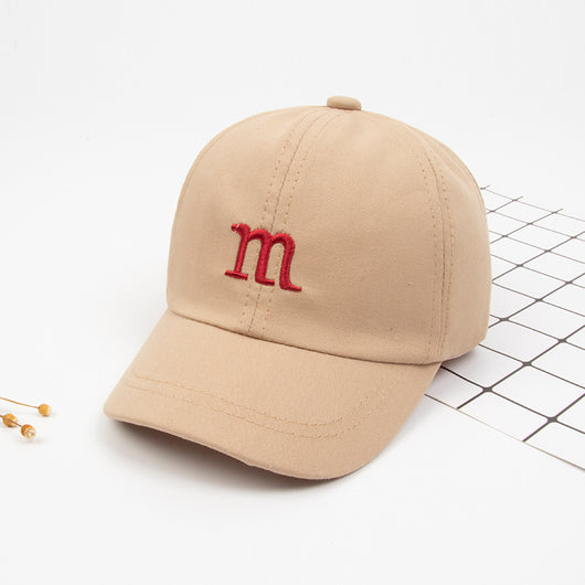 Gorra de Béisbol Infantil con Letra M Bordada - Algodón Primavera y Otoño - Image 9