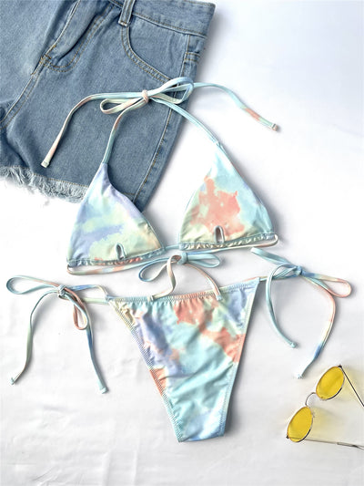 Bikini Tie-dye con Abertura Lateral Sexy para Mujer - Image 16
