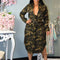Vestido Casual Camuflaje Reversible Europeo Americano