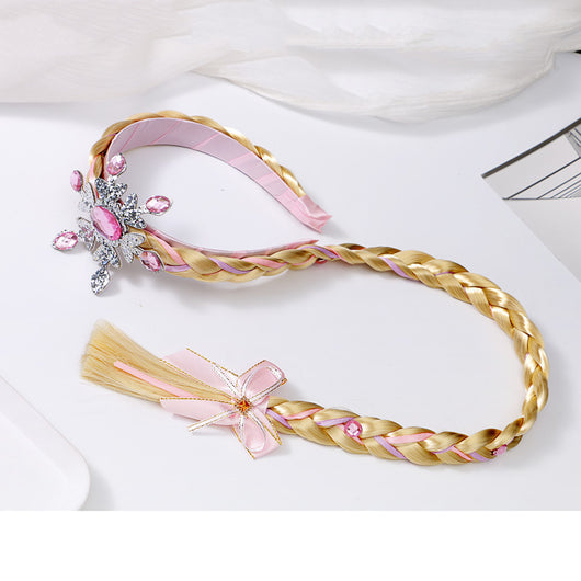Diadema Trenza Frozen con Peluca Corona - Accesorios para el Cabello Infantil - Image 6