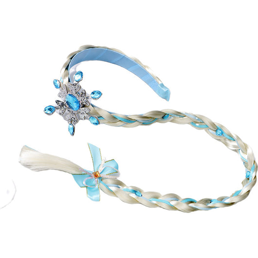Diadema Trenza Frozen con Peluca Corona - Accesorios para el Cabello Infantil - Image 8
