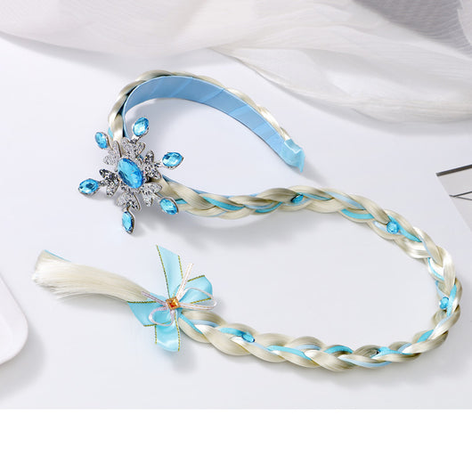 Diadema Trenza Frozen con Peluca Corona - Accesorios para el Cabello Infantil - Image 3