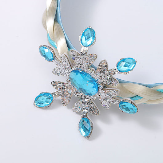 Diadema Trenza Frozen con Peluca Corona - Accesorios para el Cabello Infantil - Image 5