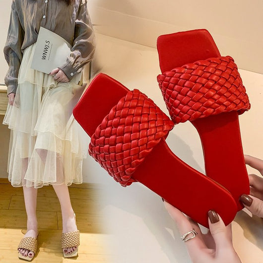 Sandalias Tejidas de Playa para Mujer - Estilo Moderno Talla Grande