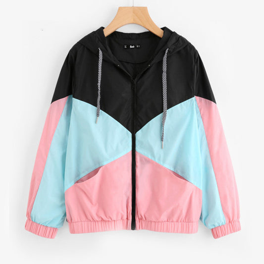 Jersey de Béisbol Deportivo con Capucha y Colores Contrastantes de Manga Larga