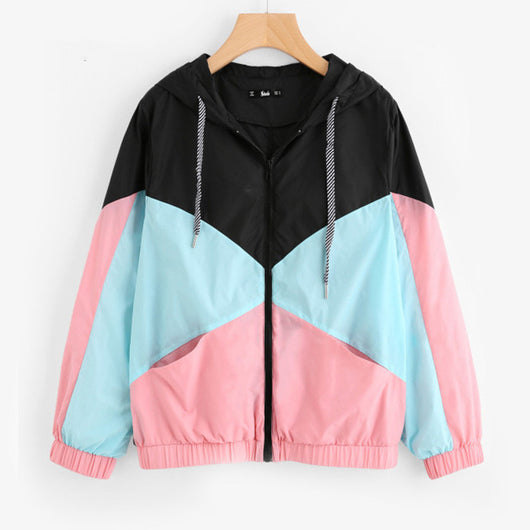 Jersey de Béisbol Deportivo con Capucha y Colores Contrastantes de Manga Larga