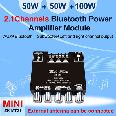 Amplificador Digital Bluetooth 2.1 Canales con Control Remoto - Image 3