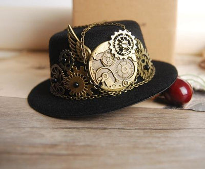 Sombrero Steampunk Vintage con Engranajes - Accesorio de Fiesta y Lolita - Image 2
